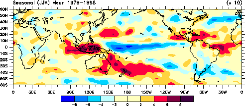 SOI precipitation JJA